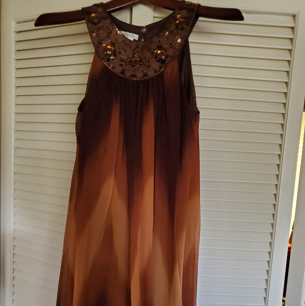 Maggie London Chevron Ombre Cocktail Dress - Picture 3 of 7